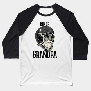 Biker Grandpa Baseball T-Shirt